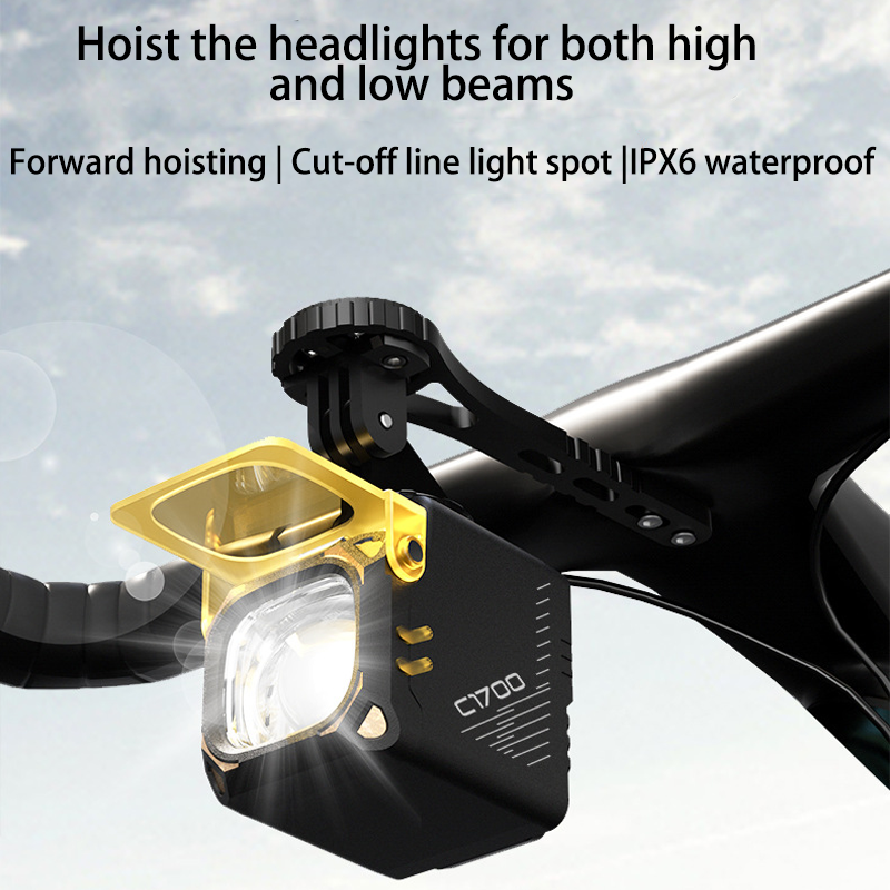 HYTRA High-lumen Remote Control With Digital Display Bicycle Lights High-brightness Compact Large Floodlight Wireless Remote Control and Digital Display of Battery Level