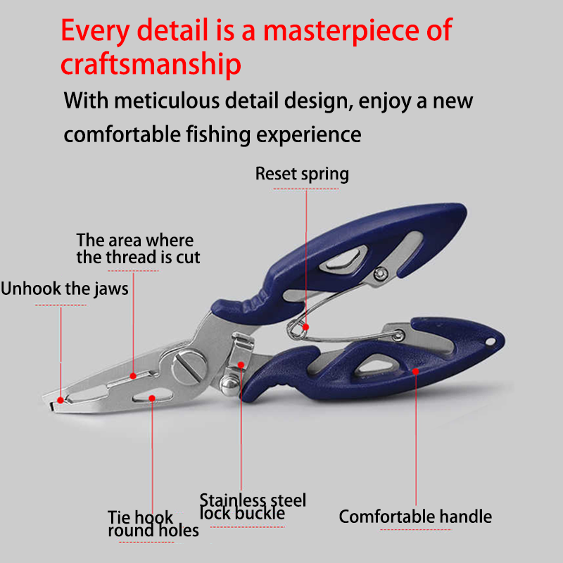 HYTRA Lure Pliers Fish Stick Hook Remover Set EVA Anti-slip Handle Hollow Design Selected Aluminium Alloy