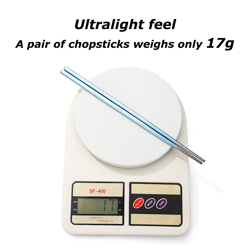 HYTRA Pure Titanium High Temperature And Non-slip Chopsticks