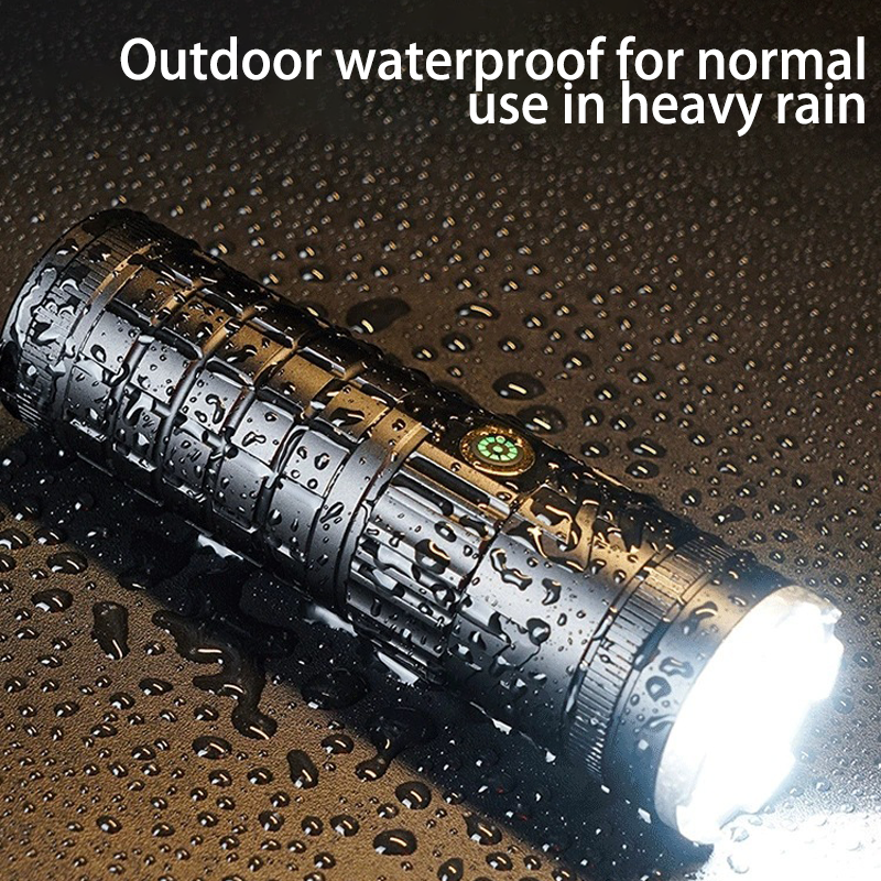 HYTRA Ultra-long-lasting Outdoor Flashlight Rechargeable Rainproof Shockproof High-Brightness Long-range Lighting Lamp