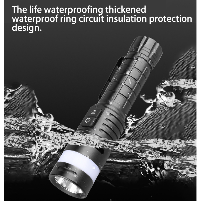 HYTRA Beeping Warning Strong Flashlight The Rear of The Bidirectional Charging Red and Blue Warning Light has Strong Magnetic Attraction