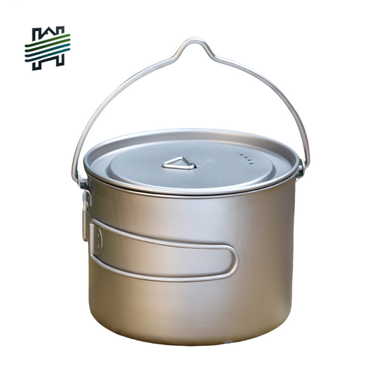 HYTRA 1600ml Outdoor Pure Titanium Folding Stockpot