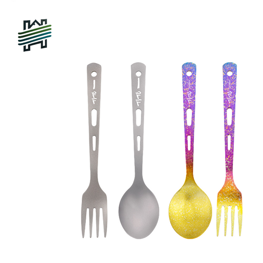 HYTRA Outdoor Titanium Knife, Fork and Spoon
