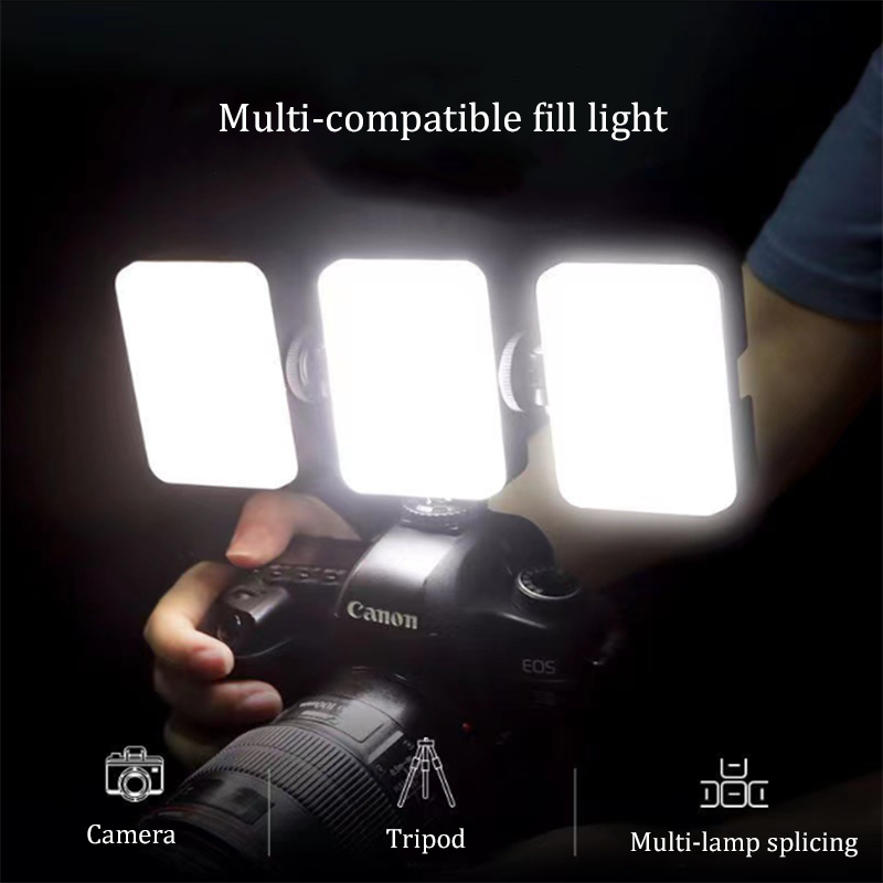 HYTRA Three-color pocket light, RGB rechargeable mini clip, computer camera, mobile phone selfie, live streaming fill light, tofu light