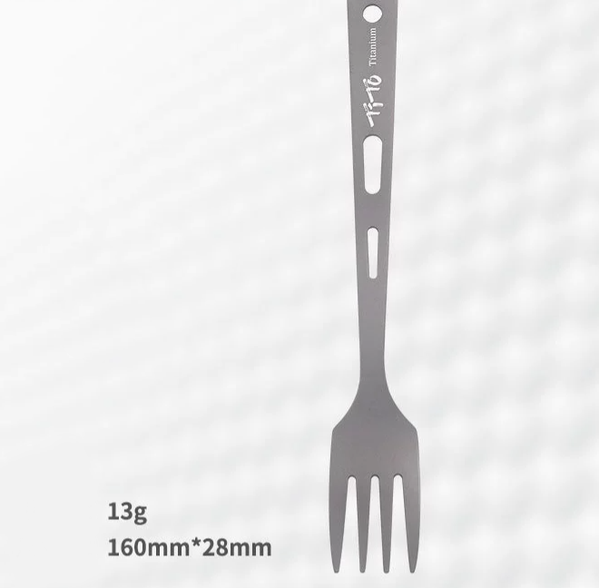 HYTRA Outdoor Titanium Knife, Fork and Spoon