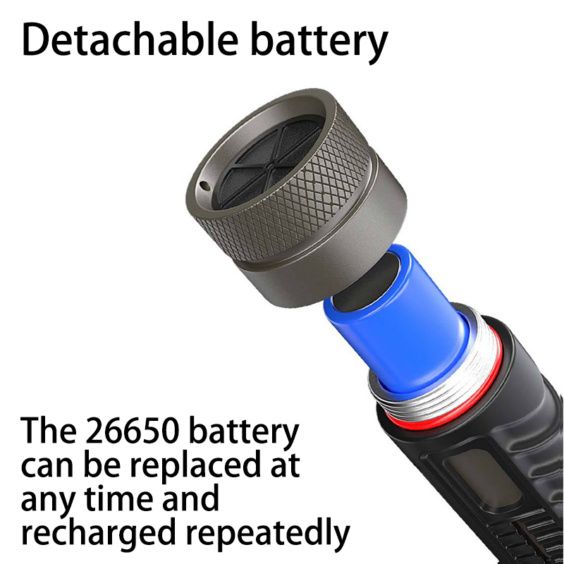 HYTRA Portable Multi-functional Flashlight With Stepless Zoom Multiple Gears Continuous Dimming Telescopic Zoom High-efficiency Fast Charging Waterproofing for Daily Life