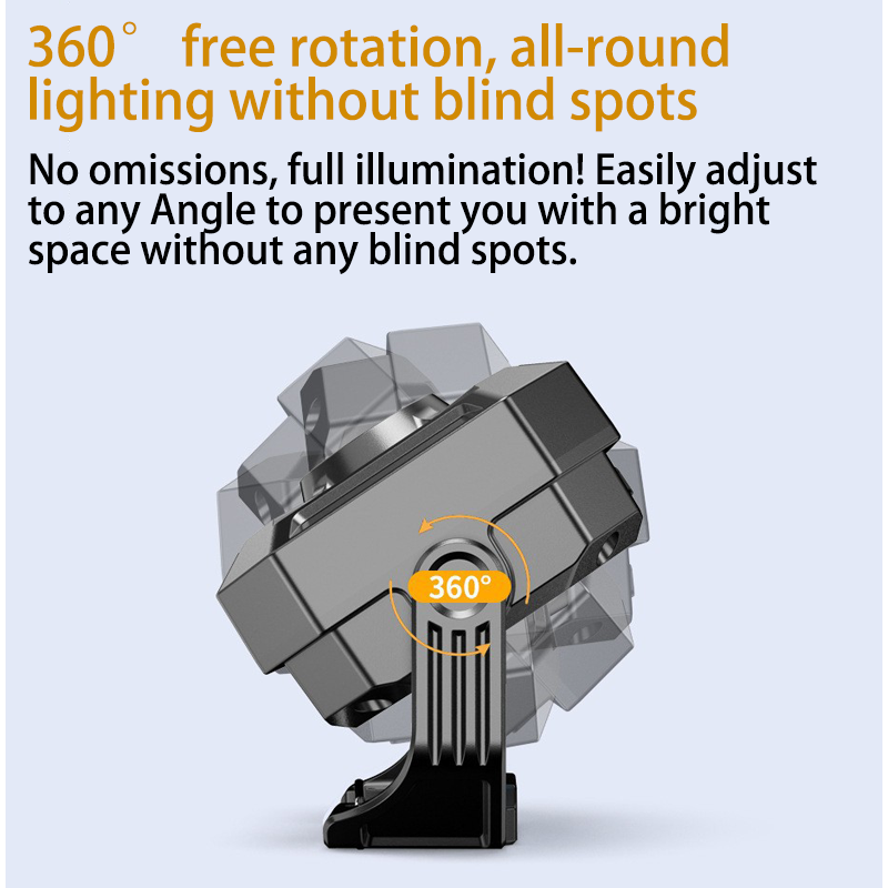 HYTRA Outdoor Portable High-intensity Tool Light Smart Battery Level Display Type-C Fast Charging 360° Rotation Life TYPE Waterproof