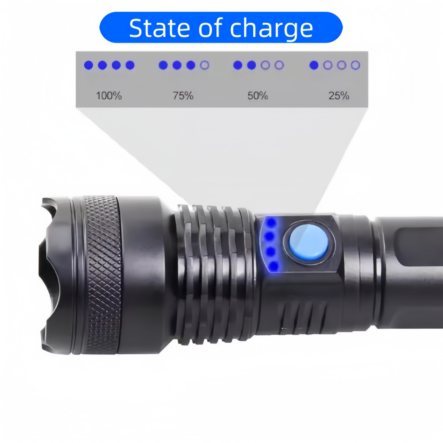 Strong Light Flashlight LED Lighting Flashlight USB Charging Portable Mini Strong Light Flashlight Long Battery Life