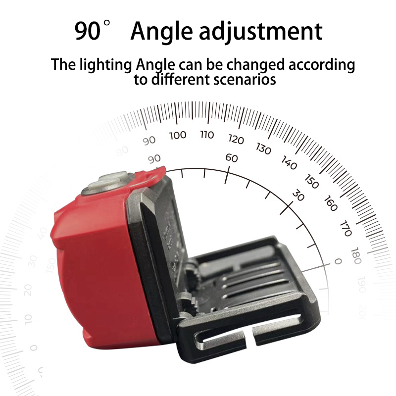 HYTRA LED Cycling Voice-controlled Head-mounted Flashlight White Yellow and Red Lights Wave Sensing Ultra-light to Wear Adjustable Angle