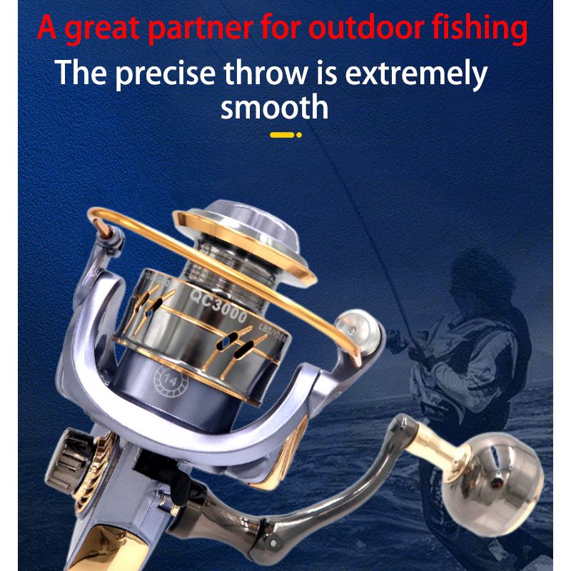 HYTRA Metal Long-range Spinning Wheel High-carbon Material Strong Waist Strength Not Afraid of Big Things Light Wheel Body