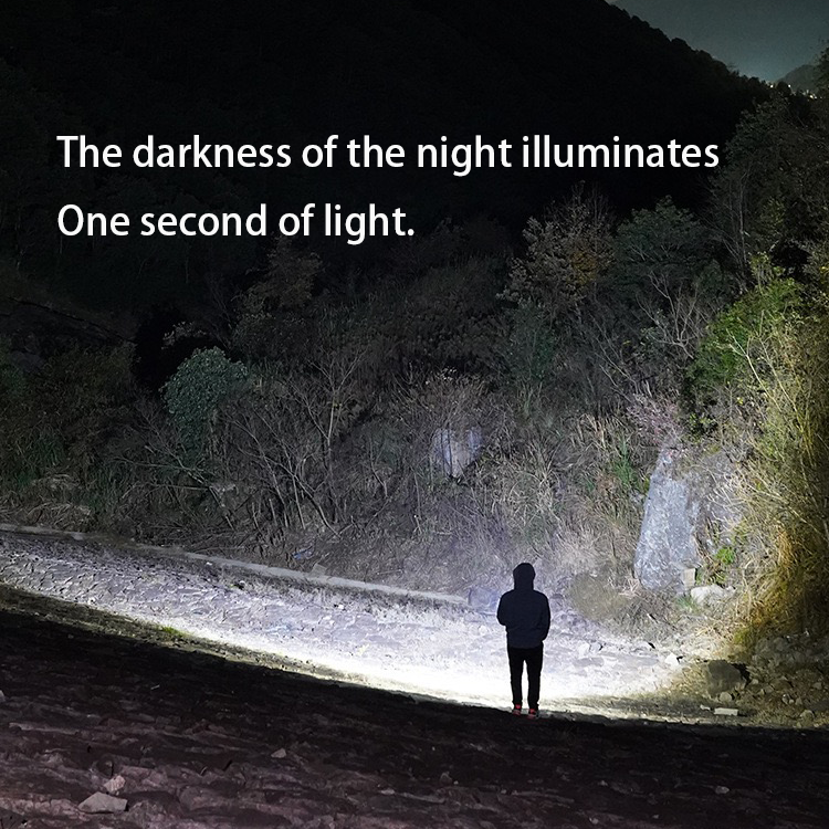 HYTRA Strong light outdoor intelligent induction electric display rechargeable headlamp