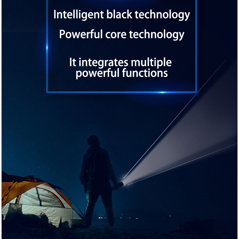 HYTRA ABS Strong Light Focusing Flashlight High-Hardness ABS Strong Light Focusing Ergonomics USB Charging