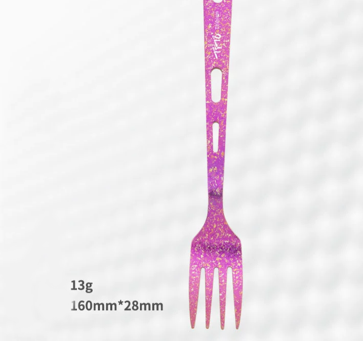 HYTRA Outdoor Titanium Knife, Fork and Spoon
