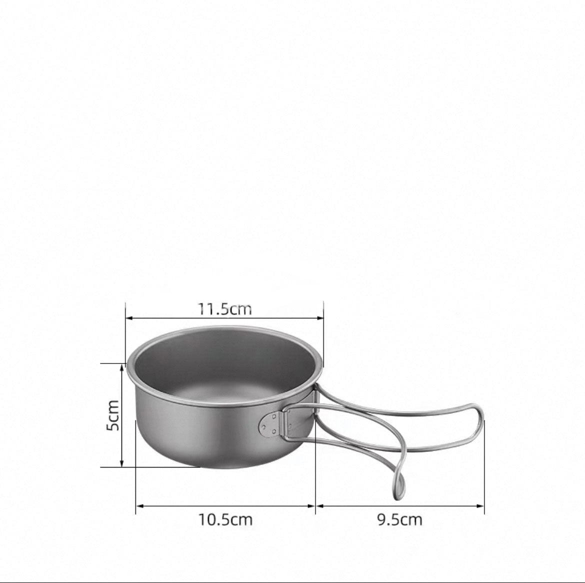 HYTRA Pure Titanium TA1 Outdoor Frying Pan Series (6-piece set)