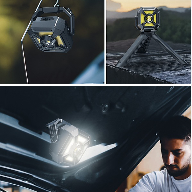 HYTRA Outdoor Portable High-intensity Tool Light Smart Battery Level Display Type-C Fast Charging 360° Rotation Life TYPE Waterproof