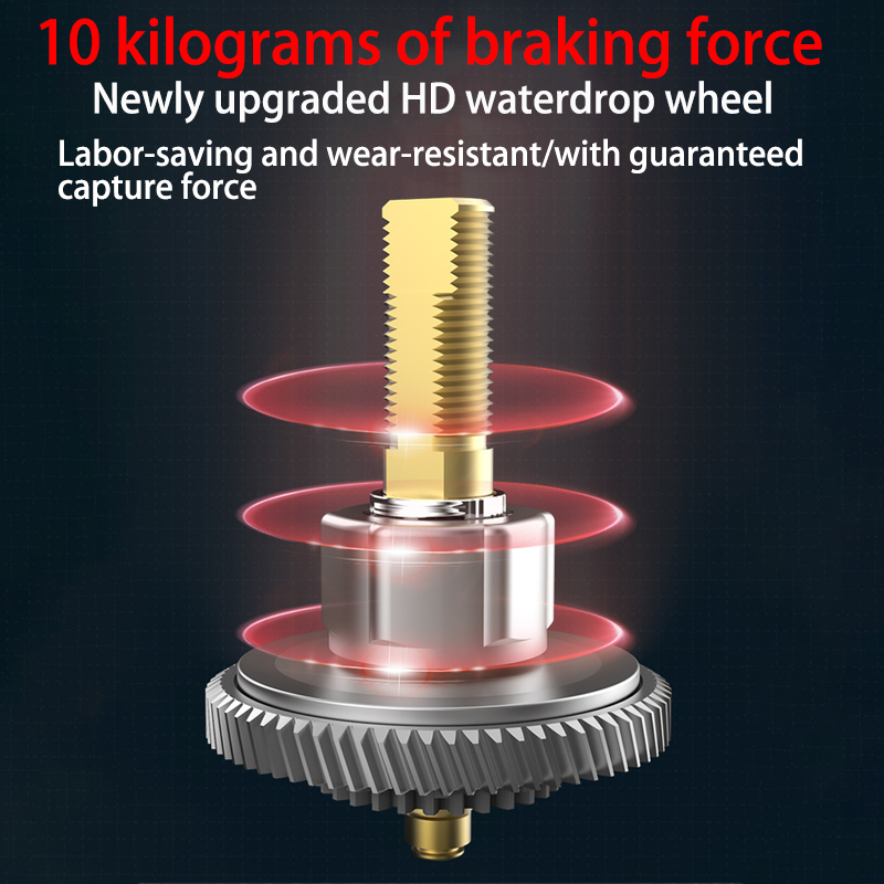 HYTRA General-purpose Wire Cup Black and Red Water Drop Wheel Fine-tuning Knob Strong Magnetic Brake Bean 10 Kilograms of Braking Force
