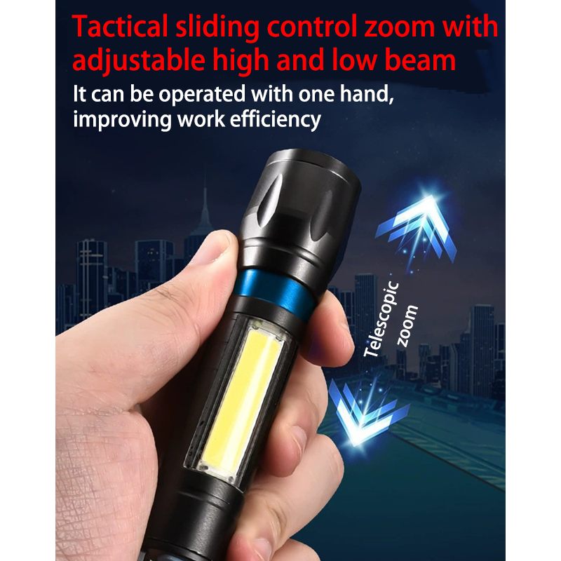 HYTRA Led High-intensity Rechargeable Flashlight Compact and Lightweight Multifunctional Lighting Applicable to Multiple Scenarios
