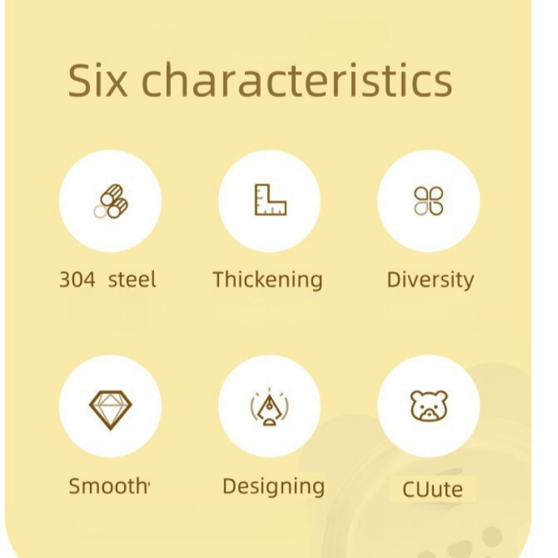 Gelas stainless steel 304, piring taman kanak-kanak, peralatan makan anak-anak