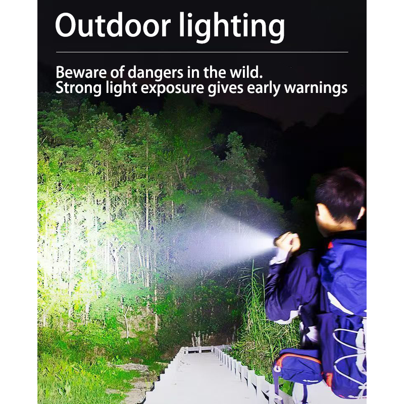 HYTRA ABS Strong Light Focusing Flashlight High-Hardness ABS Strong Light Focusing Ergonomics USB Charging