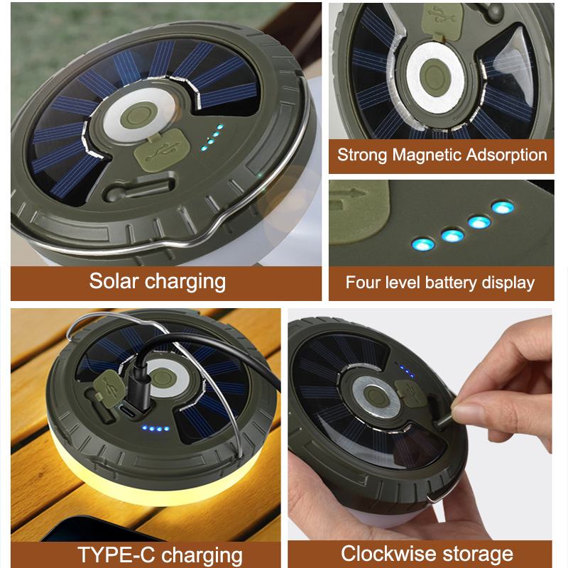 HYTERA Solar Camping Light Waterproof for Daily Use Ultra Long Battery Life Multi Level Adjustment Main Ambient Light with Multiple Functions