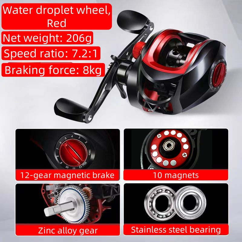 Anti-fried line water drop wheel long throw fish wheel road Asian wheel fish wheel micro-matter fishing reel sea pole wheel fishing reel fishing gear