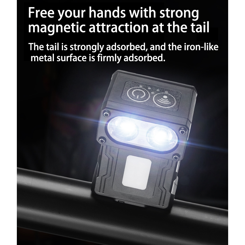 HYTRA Multi-functional Hand-sensing Headlamp Infrared Intelligent Sensing Rotate 180° Left and Right Strong Magnetic Adsorption at the Tail