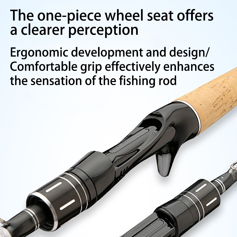 HYTRA Lure Fishing Rod EVA Grip Ceramic Guide Wheel High-carbon Rod Body