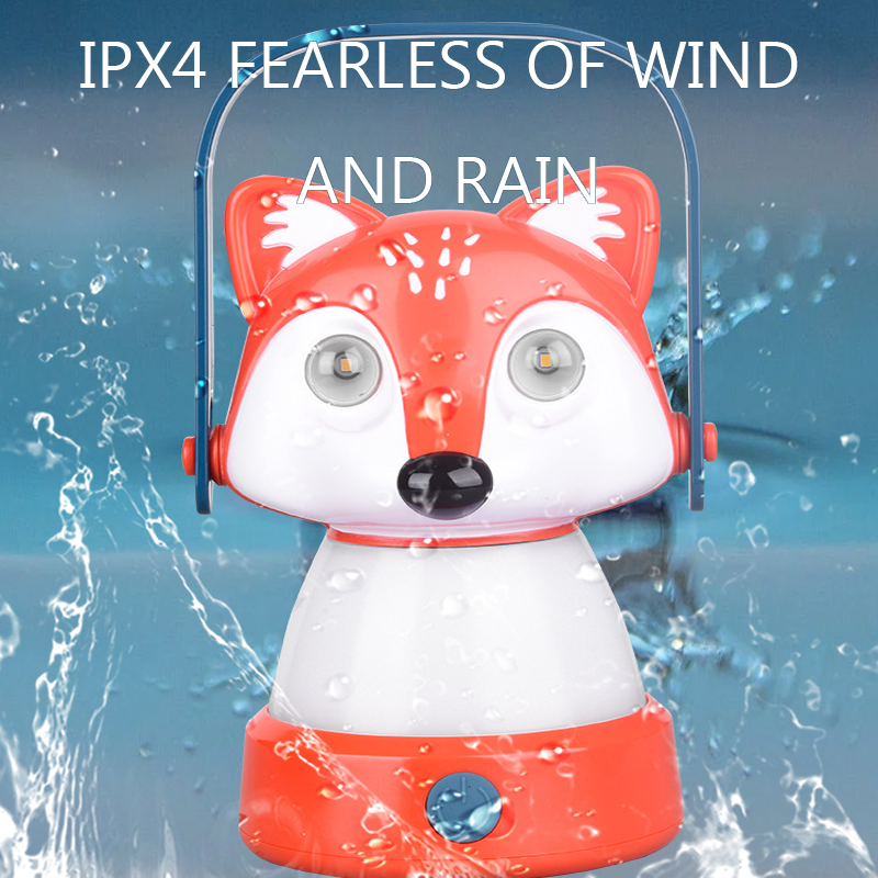 HYTRA Children's Portable Camping Lantern IPX4 Waterproof for Daily Use Bright Eyes and Body Powered by 3AAA Dry Batteries 6-10H Battery Life