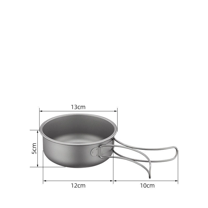 HYTRA Pure Titanium TA1 Outdoor Frying Pan Series (6-piece set)