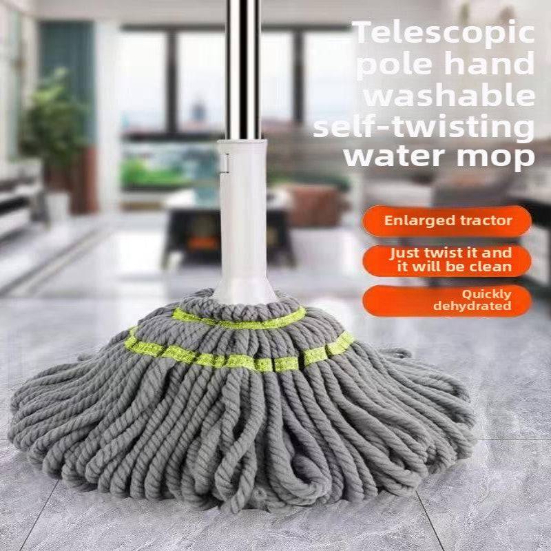 HYTRA Hand Cranked Mop  Stainless steel body  fiber cotton style Dry and wet dual-purpose