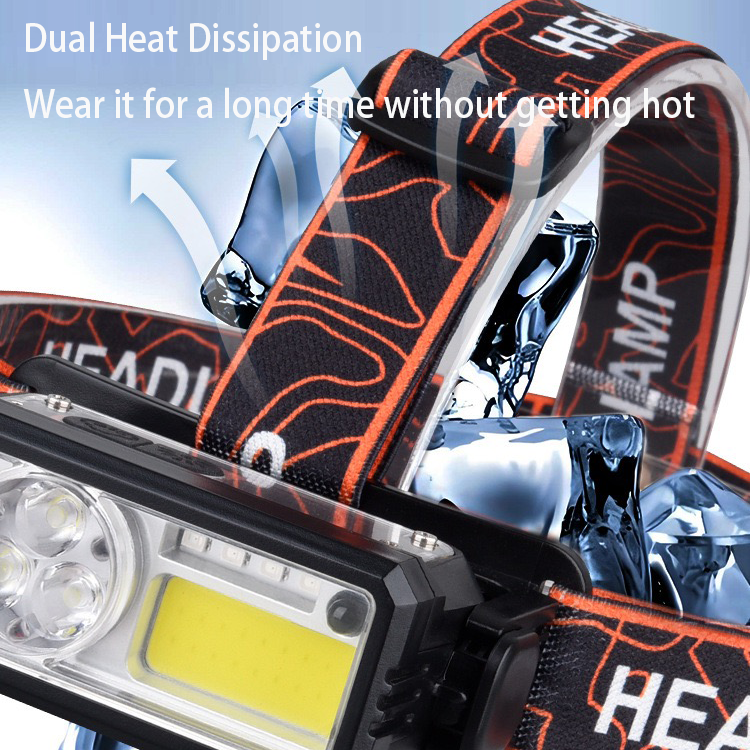 HYTRA Strong light outdoor intelligent induction electric display rechargeable headlamp