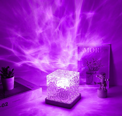HYTRA 16 Colours Water Ripple Rechargeable Remote Control Night Light