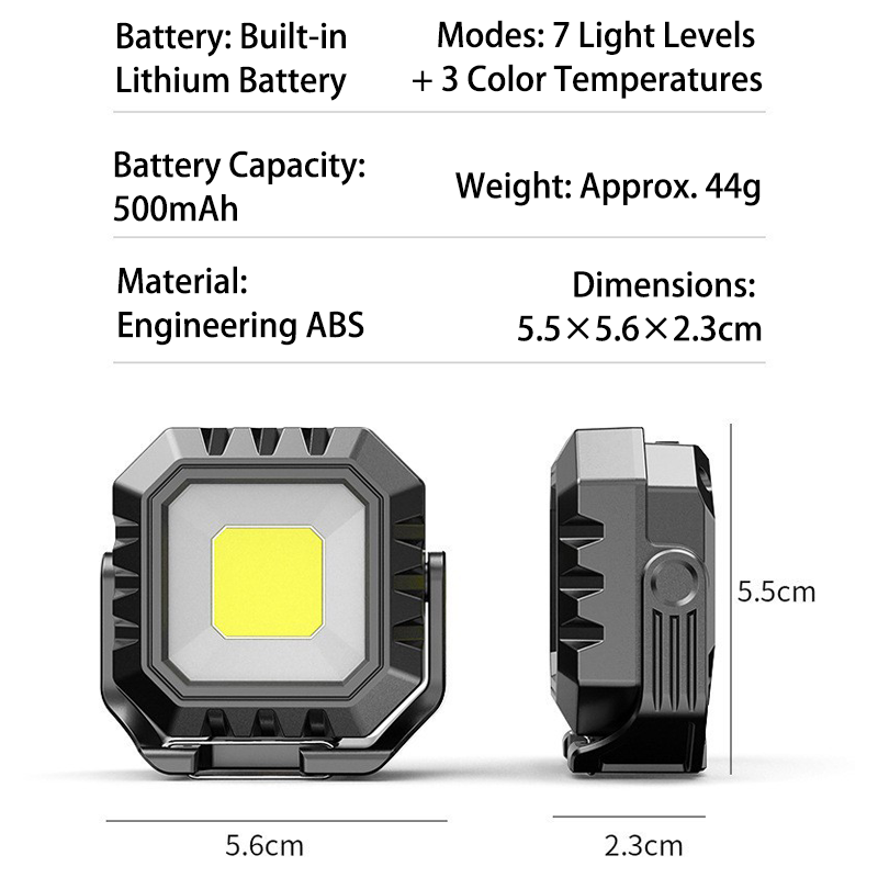 HYTRA Outdoor Portable High-intensity Tool Light Smart Battery Level Display Type-C Fast Charging 360° Rotation Life TYPE Waterproof