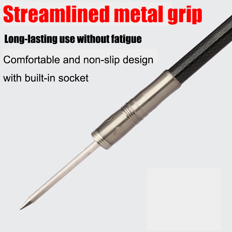 HYTRA Ground Insertion Sea Pole Light And Hard Long-ange Throwing Pole Metal Material Movable Wheel Seat Comfortable and Non Slip With Built-in Ground Plug