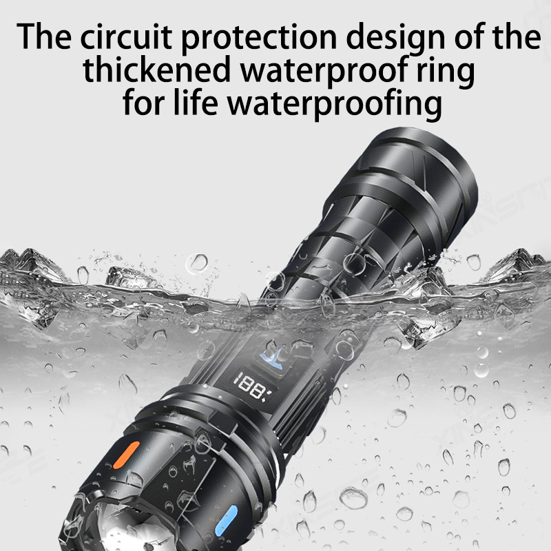 HYTRA Digital Electric Display Dual Laser Flashlight Mechanical Control Zoom TYPE-C Intelligent Fast Charging Large Capacity and Long Battery Life