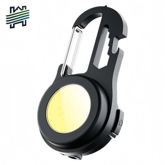 Multifunctional high-brightness small flashlight, clip-on keychain lamp, rechargeable, strong magnet, portable, outdoor working lamp