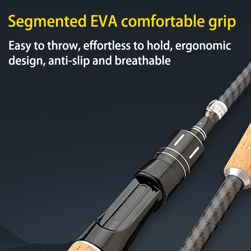 HYTRA Lure Fishing Rod EVA Grip Ceramic Guide Wheel High-carbon Rod Body