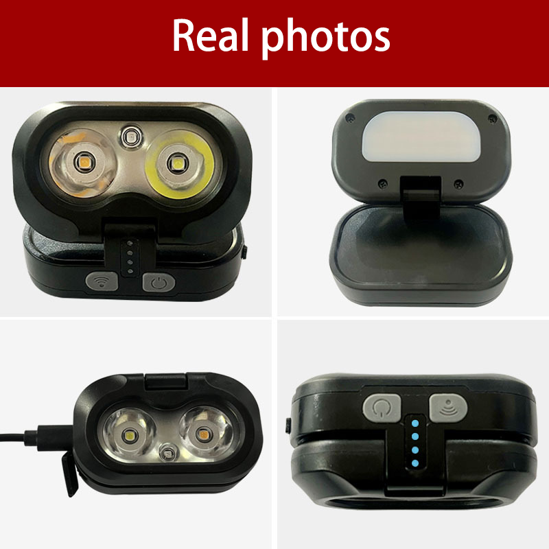 HYTRA Rechargeable Flip Cover Induction Headlamp The Headlights Shine From a Distance Flip Cover Low Light Wave Sensing