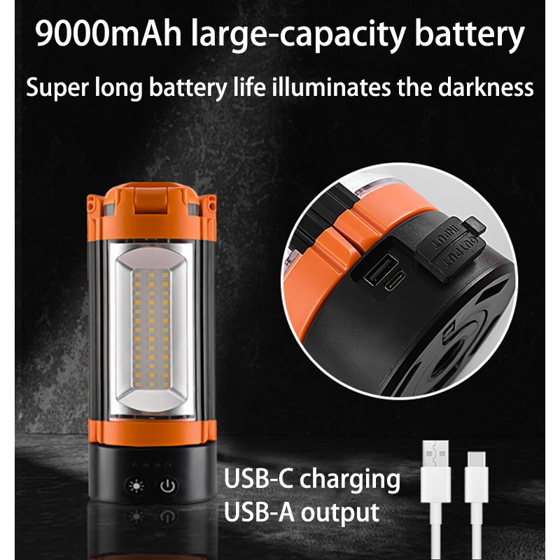 HYTRA Portable Outdoor Camping Tent Lamp Super Large Capacity Multi-directional Lighting and Freely Adjustable Angles