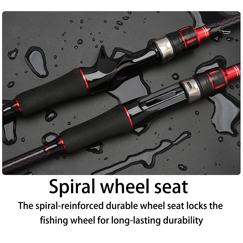 HYTRA Carbon M Tuning Sub-rod EVA Handle Ceramic Guide Ring Spiral Wheel Seat Thickened Rod Tip
