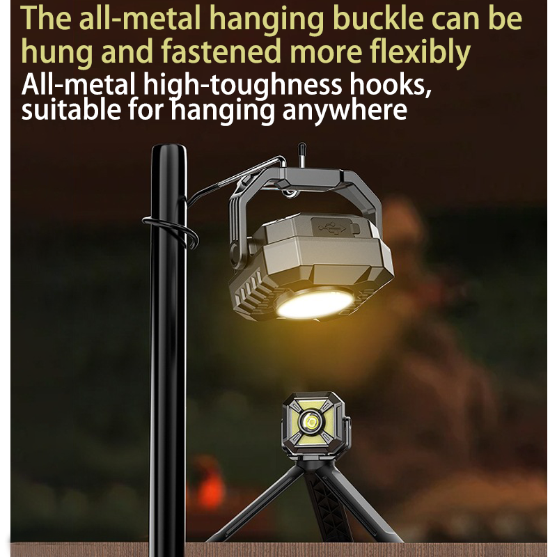 HYTRA Outdoor Portable High-intensity Tool Light Smart Battery Level Display Type-C Fast Charging 360° Rotation Life TYPE Waterproof