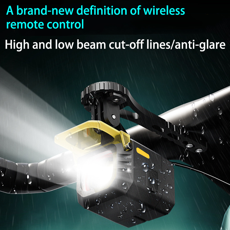 HYTRA High-brightness Night-time Cycling Bike Lights The Wireless Remote Control Optical Lens Dust-removing Fog Lampshade is Made of Aluminum Alloy