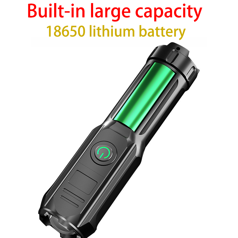 HYTRA ABS Strong Light Focusing Flashlight High-Hardness ABS Strong Light Focusing Ergonomics USB Charging
