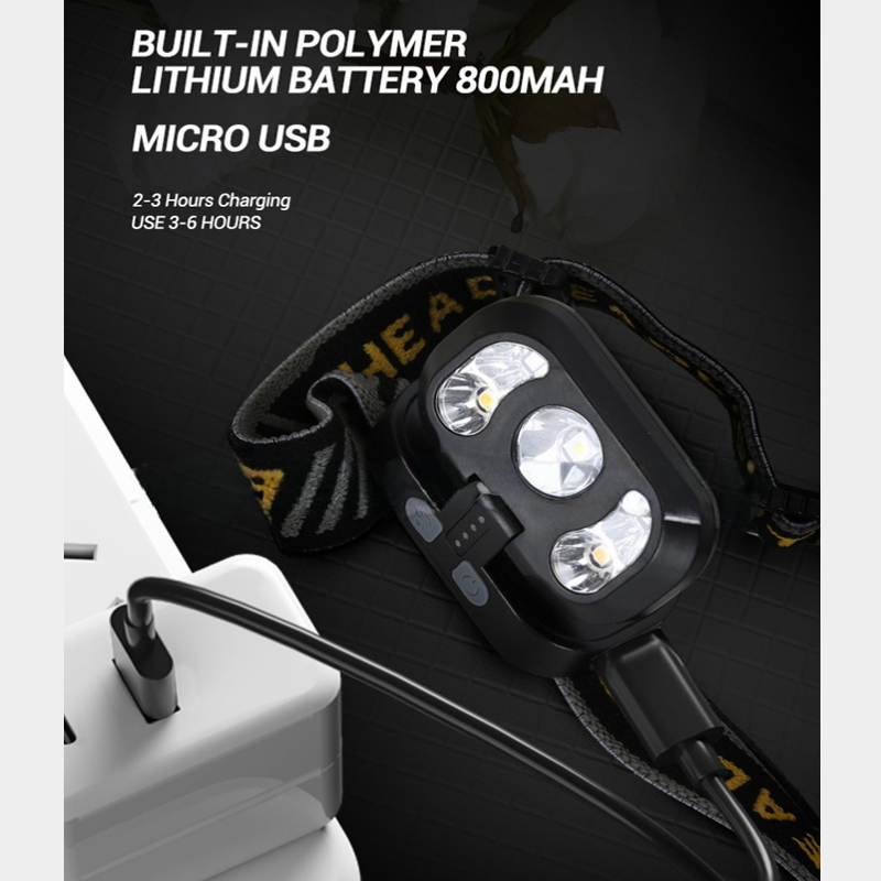 HYTRA Inductive High-intensity Bald Light Waterproofing for Daily Life The Headlights Shine From a Distance The Lid is Illuminated