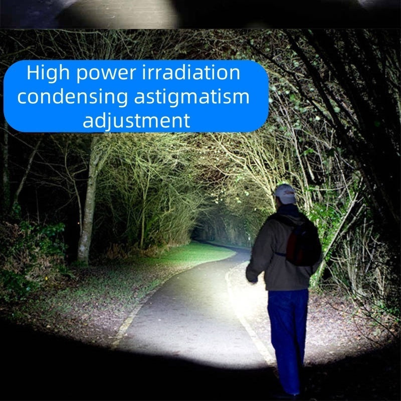 Ultra-bright Mini Portable Flashlight with Three Bright LED Lights for Strong Light Monster Lamp and Flashlight, Chargeable and Compact