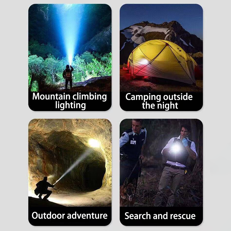 HYTRA Aluminum Alloy Flashlight High-capacity Lithium Battery It can be Used as a Power Bank Telescopic Zoom Intelligent Battery Level Display