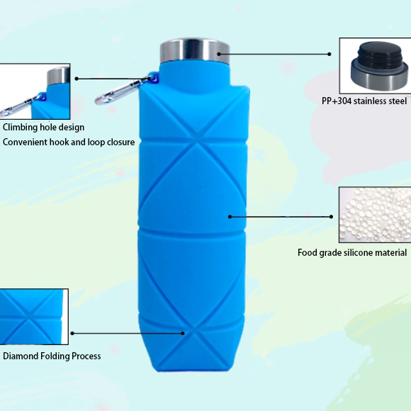HYTRA Collapsible Silicone Water Bottle