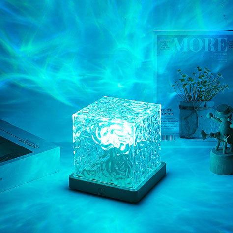 HYTRA 16 Colours Water Ripple Rechargeable Remote Control Night Light