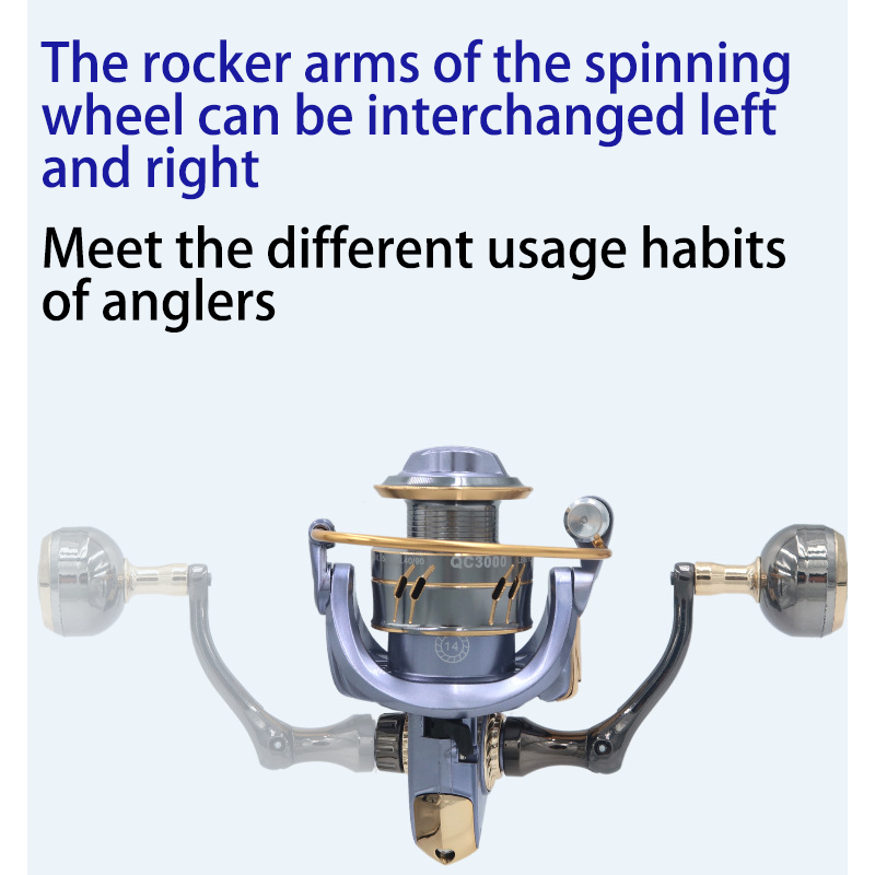 HYTRA Metal Long-range Spinning Wheel High-carbon Material Strong Waist Strength Not Afraid of Big Things Light Wheel Body