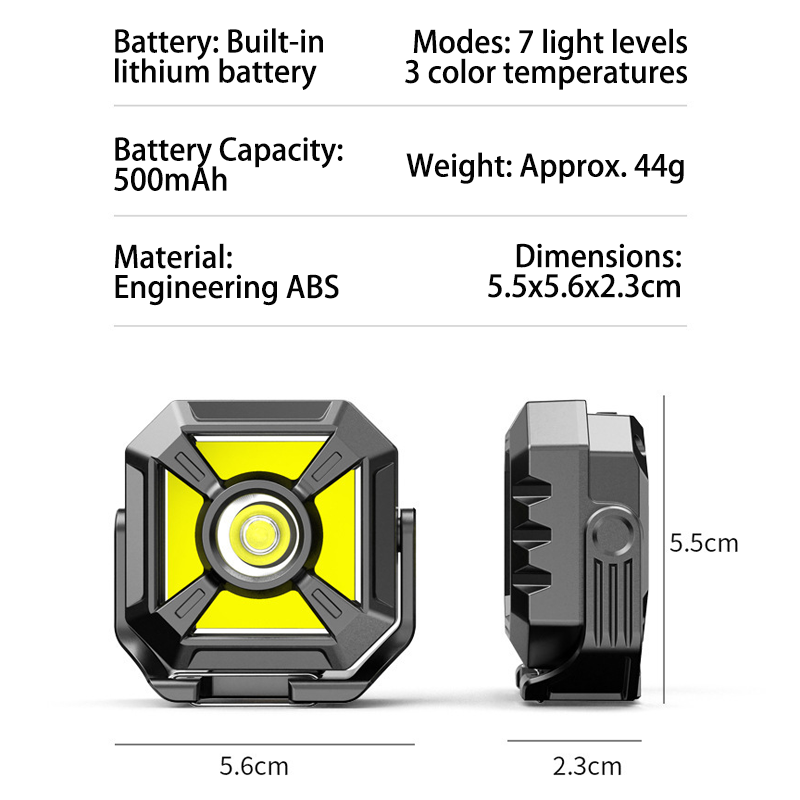 HYTRA Outdoor Portable High-intensity Tool Light Smart Battery Level Display Type-C Fast Charging 360° Rotation Life TYPE Waterproof